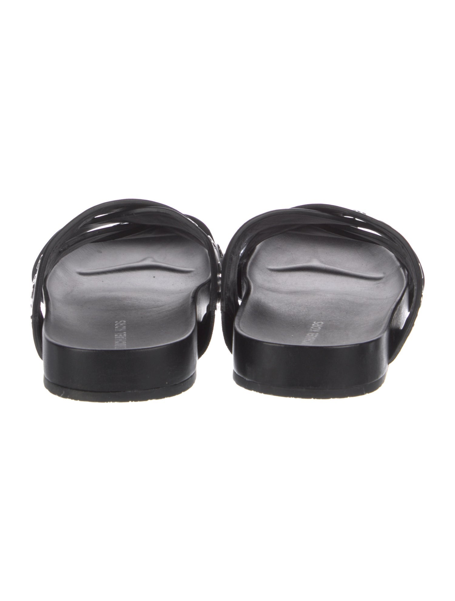 Michael Kors Leather Studded Accents Slides